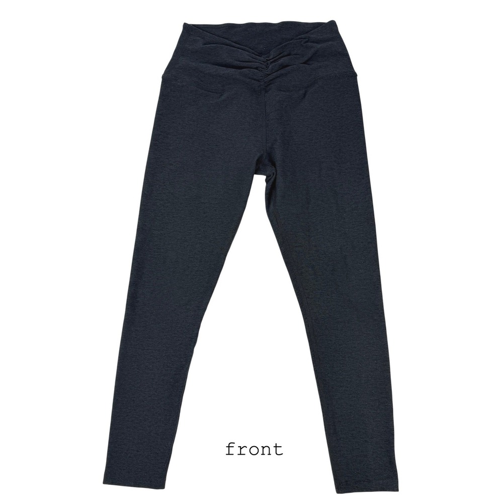 Beyond Yoga Spacedye High Waisted Ruched Leggings Charcoal Gray SD3517 Womens M‎